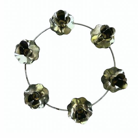 1950s Mid Century Modern Taper 6 Candle Ring Candelabra