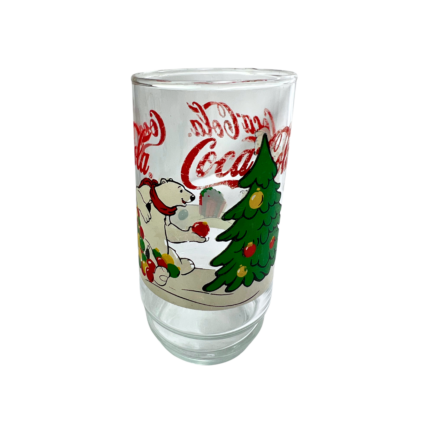 90’s Christmas Coca-Cola Polar Bears Holiday Water Glass 16oz