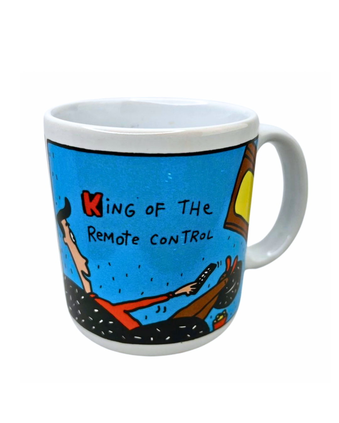 90’s King of the Remote Control Funny Father’s Day Dad Husband Gift Stoneware Coffee Mug