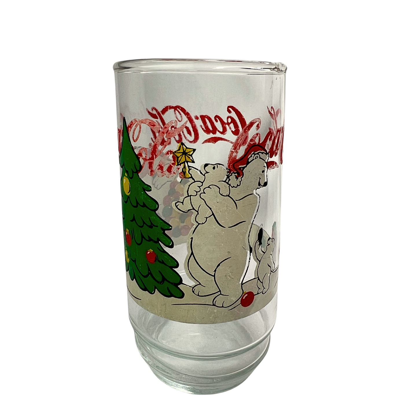 90’s Christmas Coca-Cola Polar Bears Holiday Water Glass 16oz