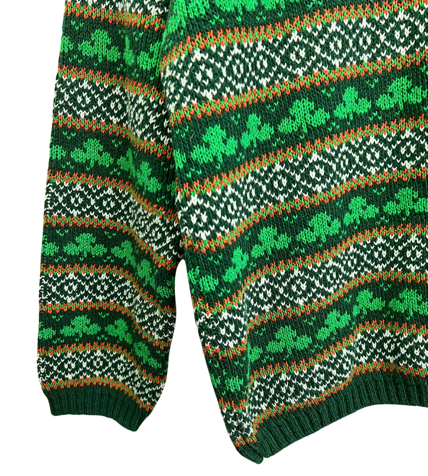 70’s Shamrock St Patrick’s Day Knit Sweater Size XL