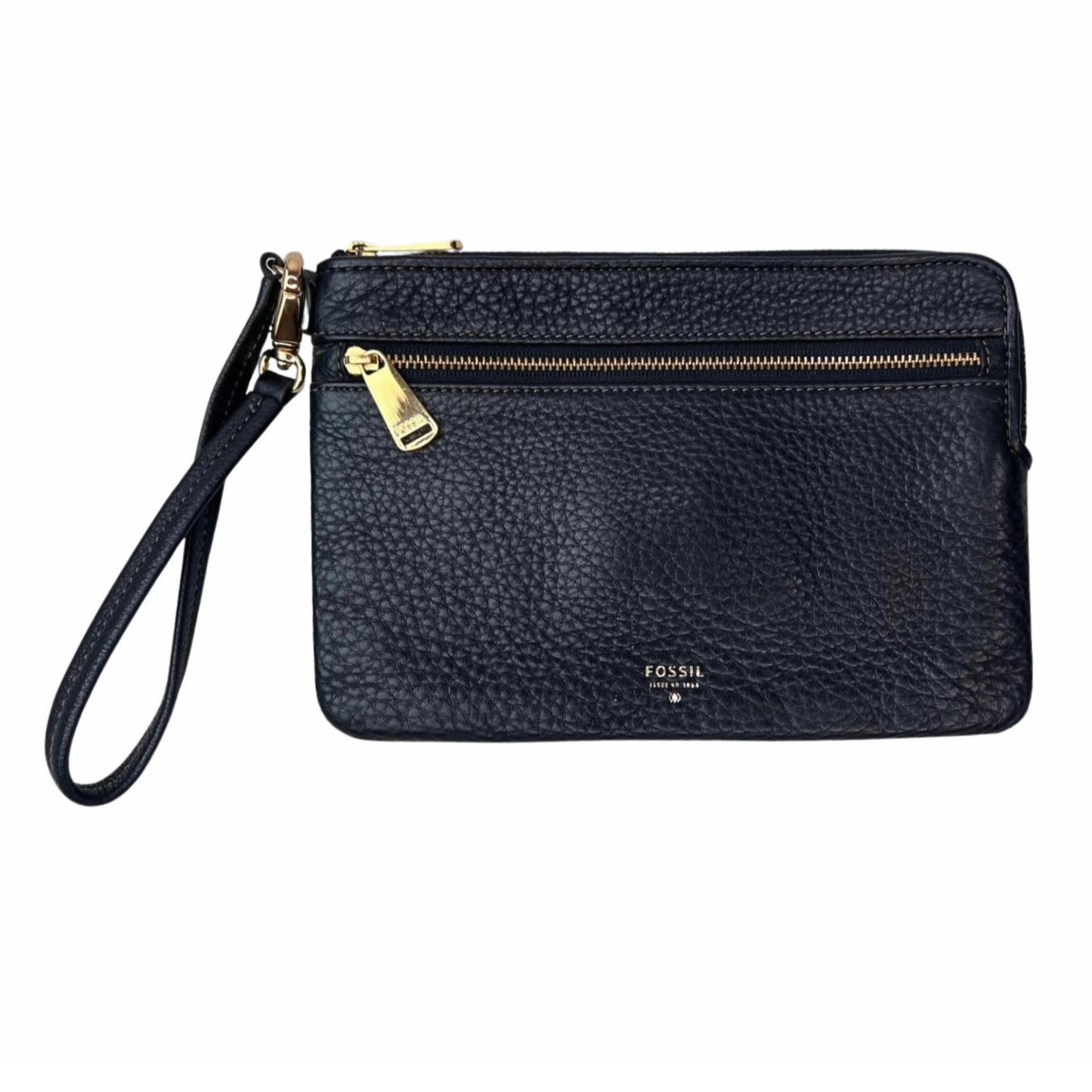 Fossil Pebbeled Leather Wristlet Clutch Bag