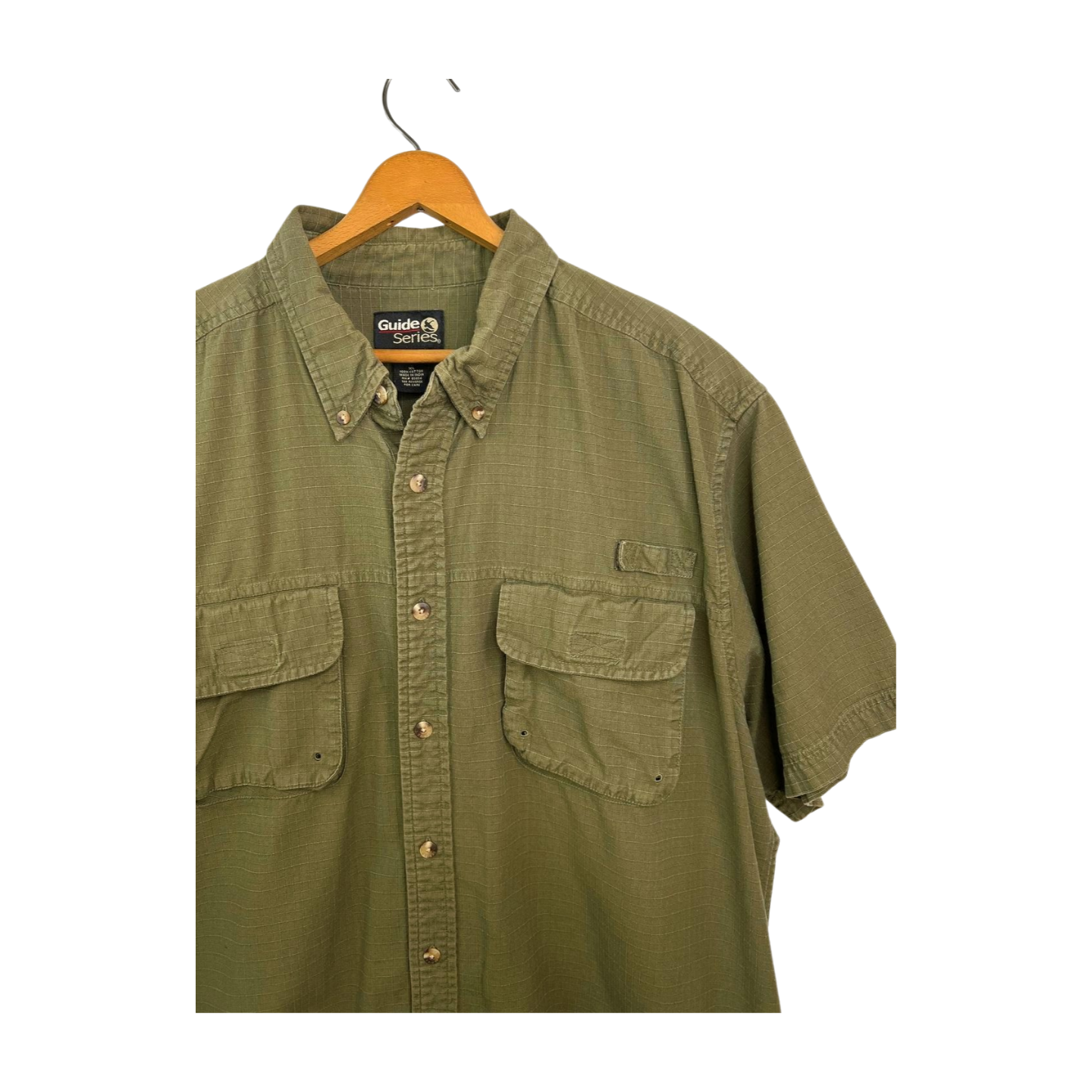 90’s Embroidered Turkey Thanksgiving “Guide Series” Short Sleeve Camp Shirt Size XL