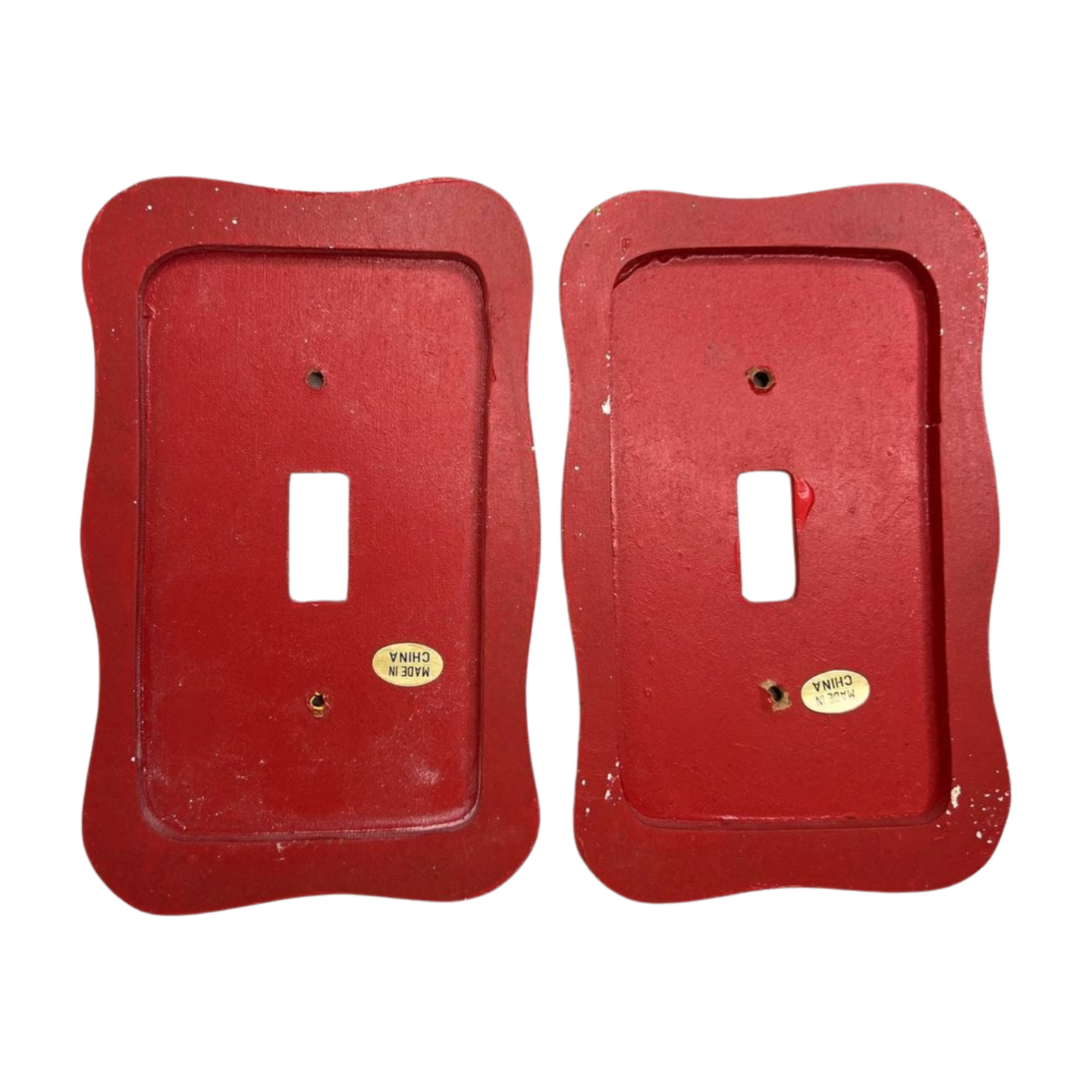 Set of 2 Hand-Painted Funky Home Decor Light Switchplates
