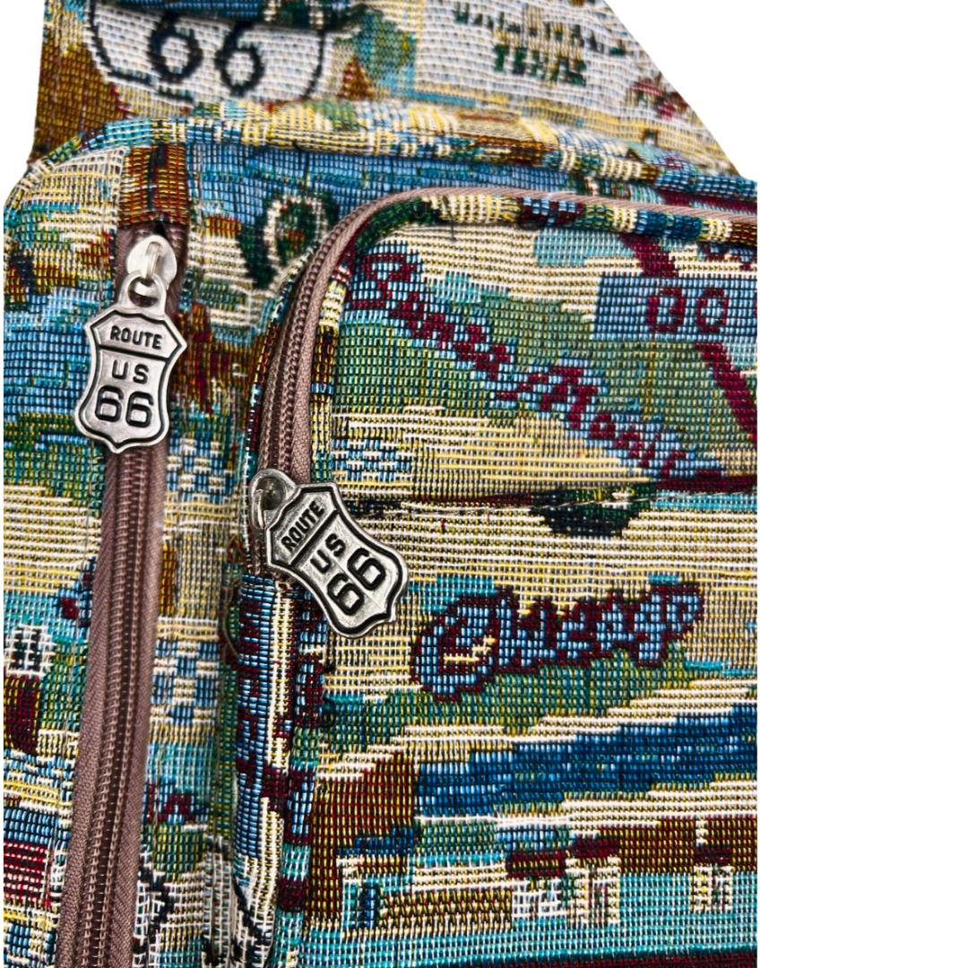 90’s Route 66 Road Trip Tapestry Crossbody Bag