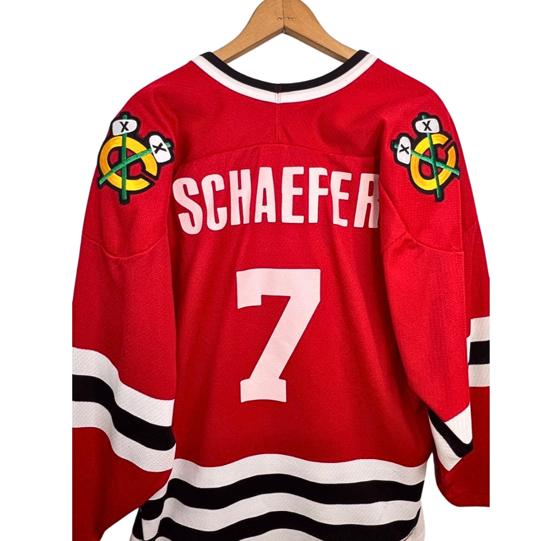 Vintage Schaffer Chicago Blackhawks Authentic NHL Hockey Jersey