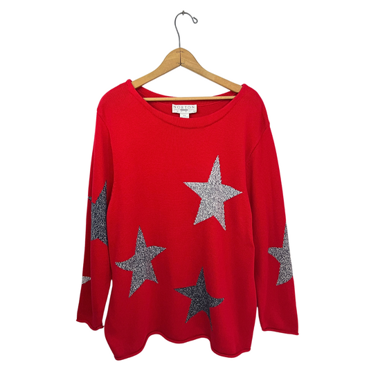 90's Stars Chunky Sweater Plus Size 2X