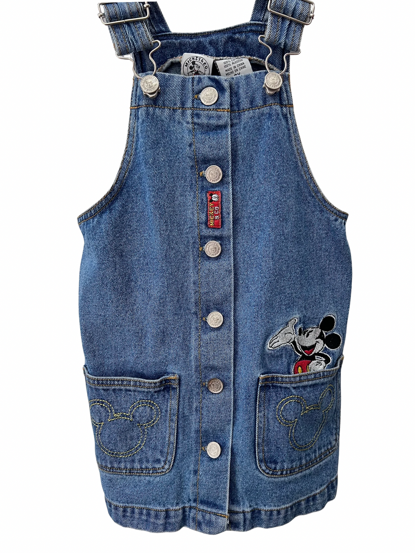 Disney Mickey Mouse Co Kids Overalls Jean Dress Kids Size 6X