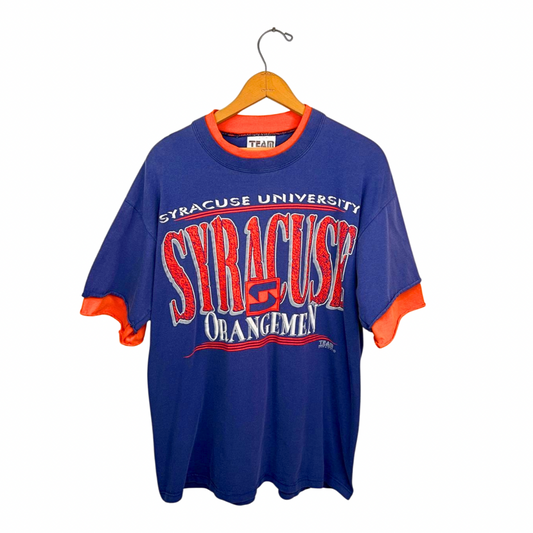 80's Syracuse Orangemen University Layered Tshirt Size Large