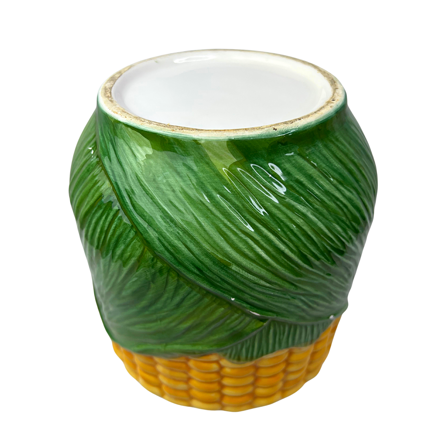 Vintage Corn on the Cob Ceramic Cookie Jar 10”