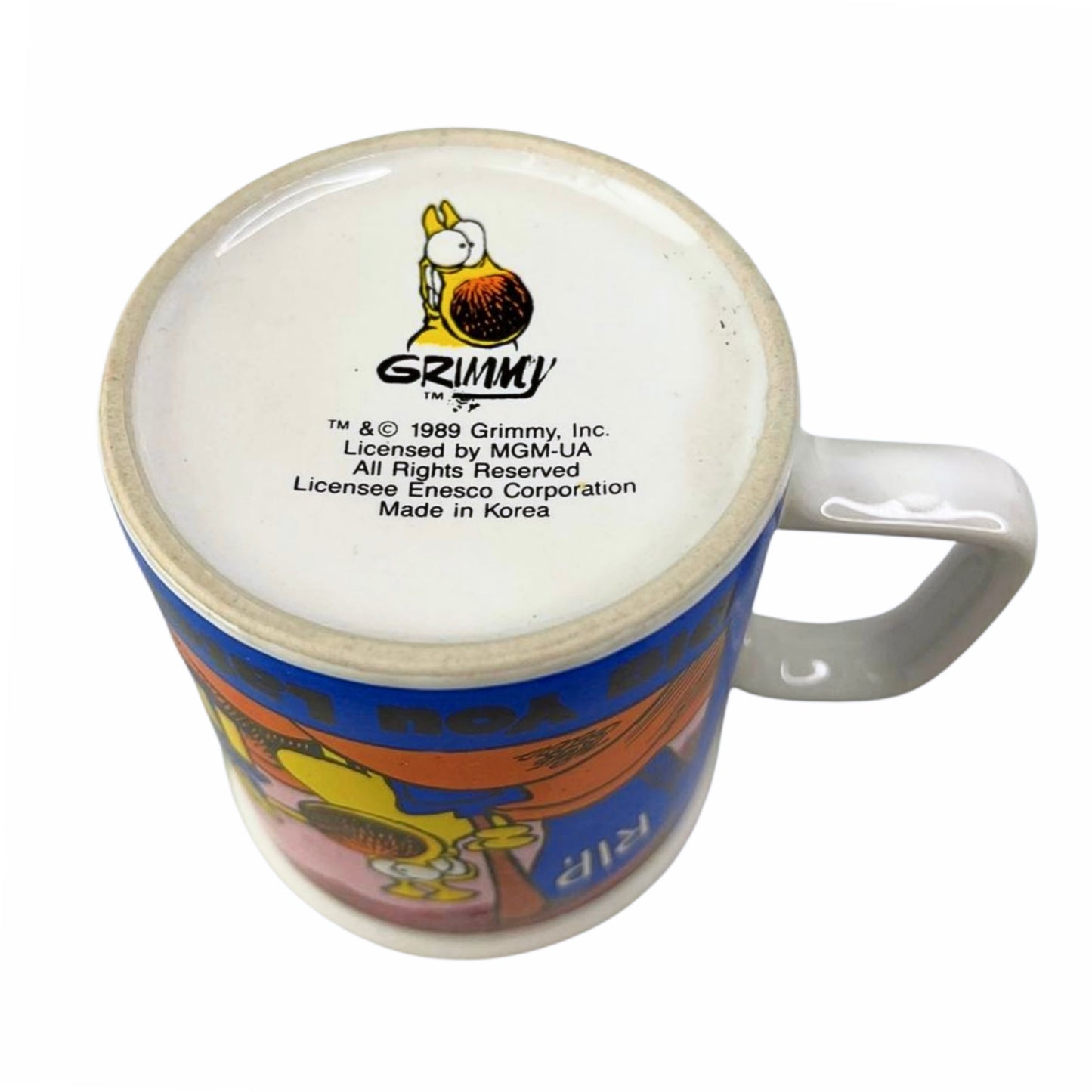 1989 Grimmy Dog Cartoon Dig Ya Later Coffee Mug