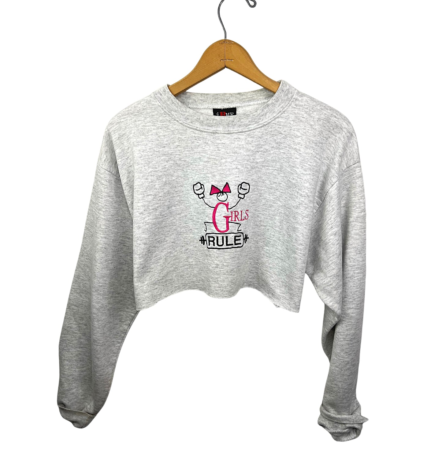 90’s Y2K Girls Rule Crop Sweatshirt