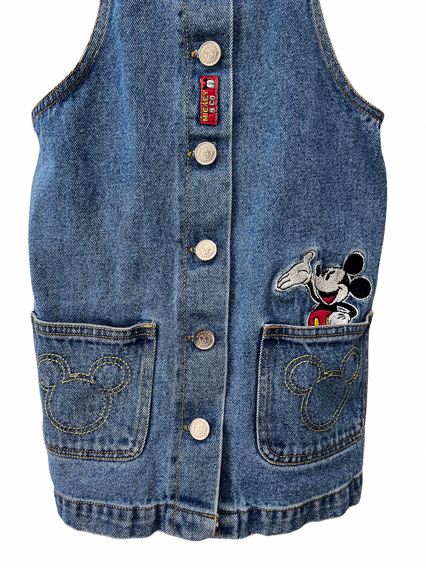 Disney Mickey Mouse Co Kids Overalls Jean Dress Kids Size 6X