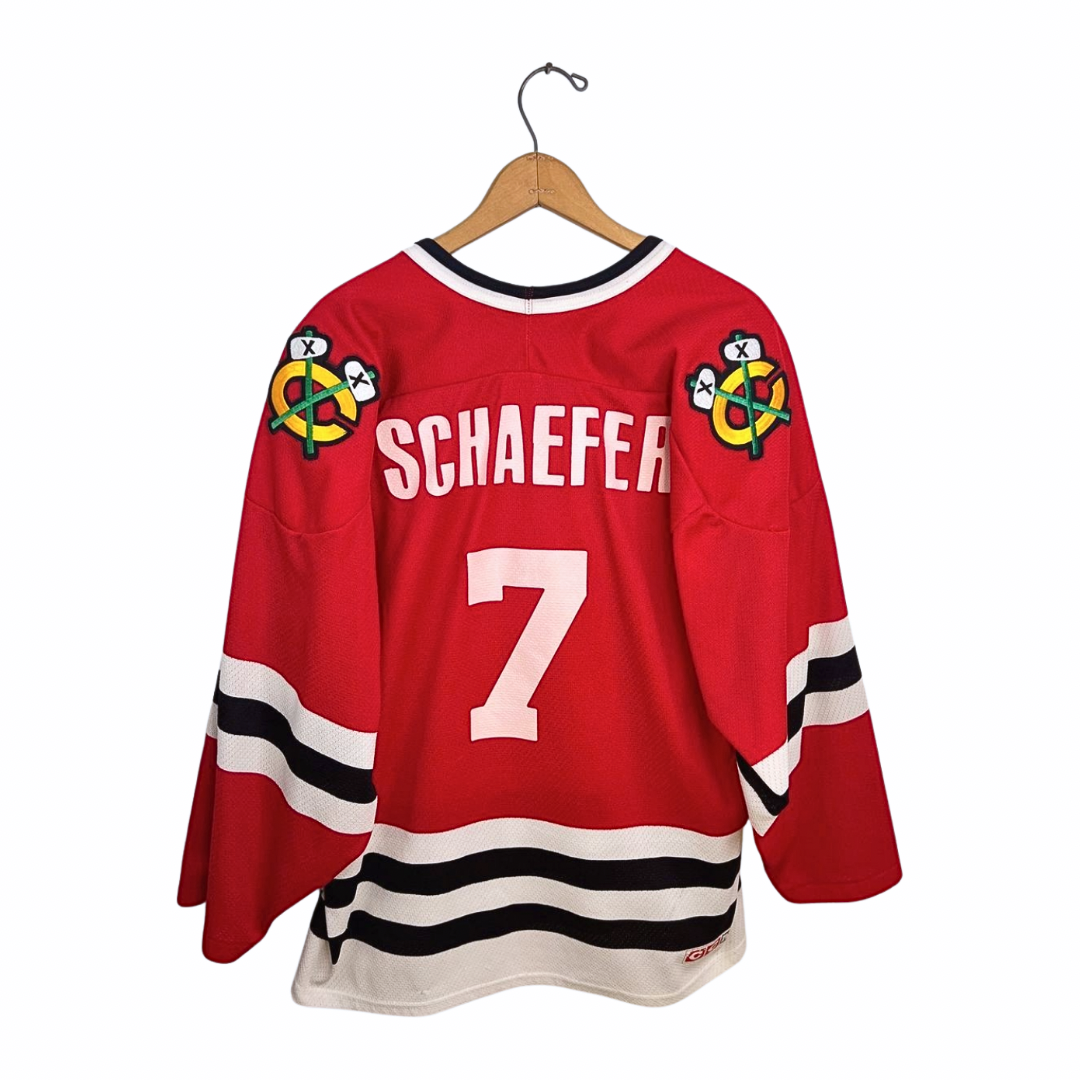 Vintage Schaffer Chicago Blackhawks Authentic NHL Hockey Jersey
