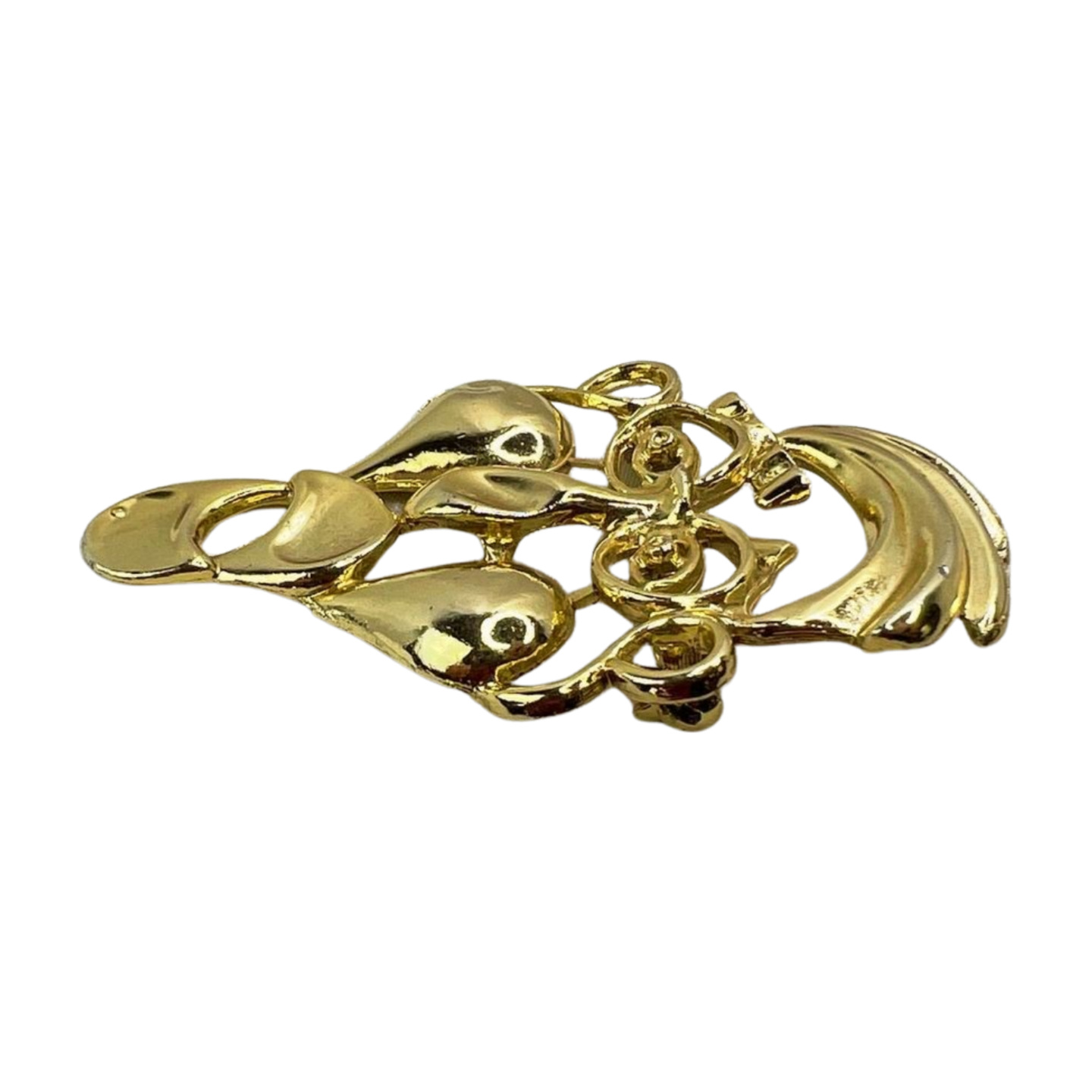 Vintage Funny Face Male Gold Pin Brooch Jewelry