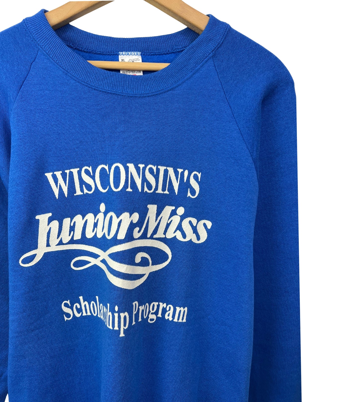 80’s Wisconsin Junior Miss Scholarship Program Fruit of the Loom Crew Sweatshirt