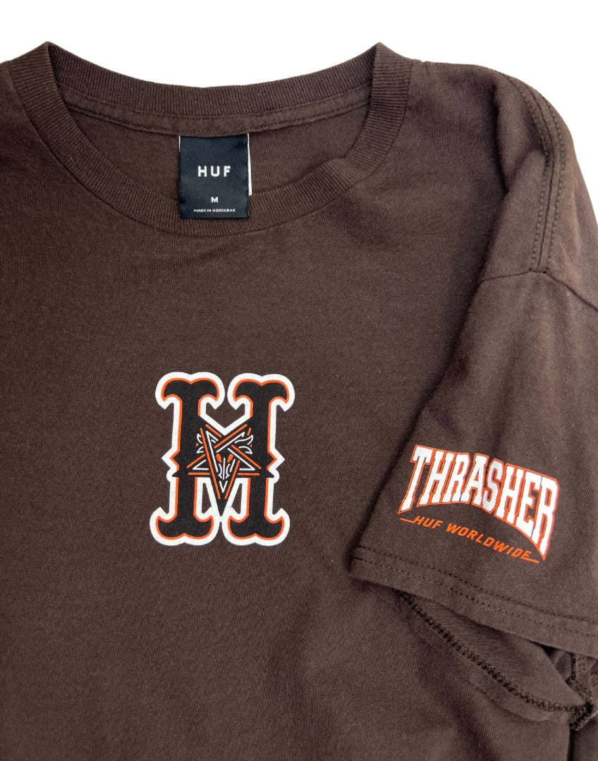 00s HUF x THRASHER Skater T-Shirt Size Medium