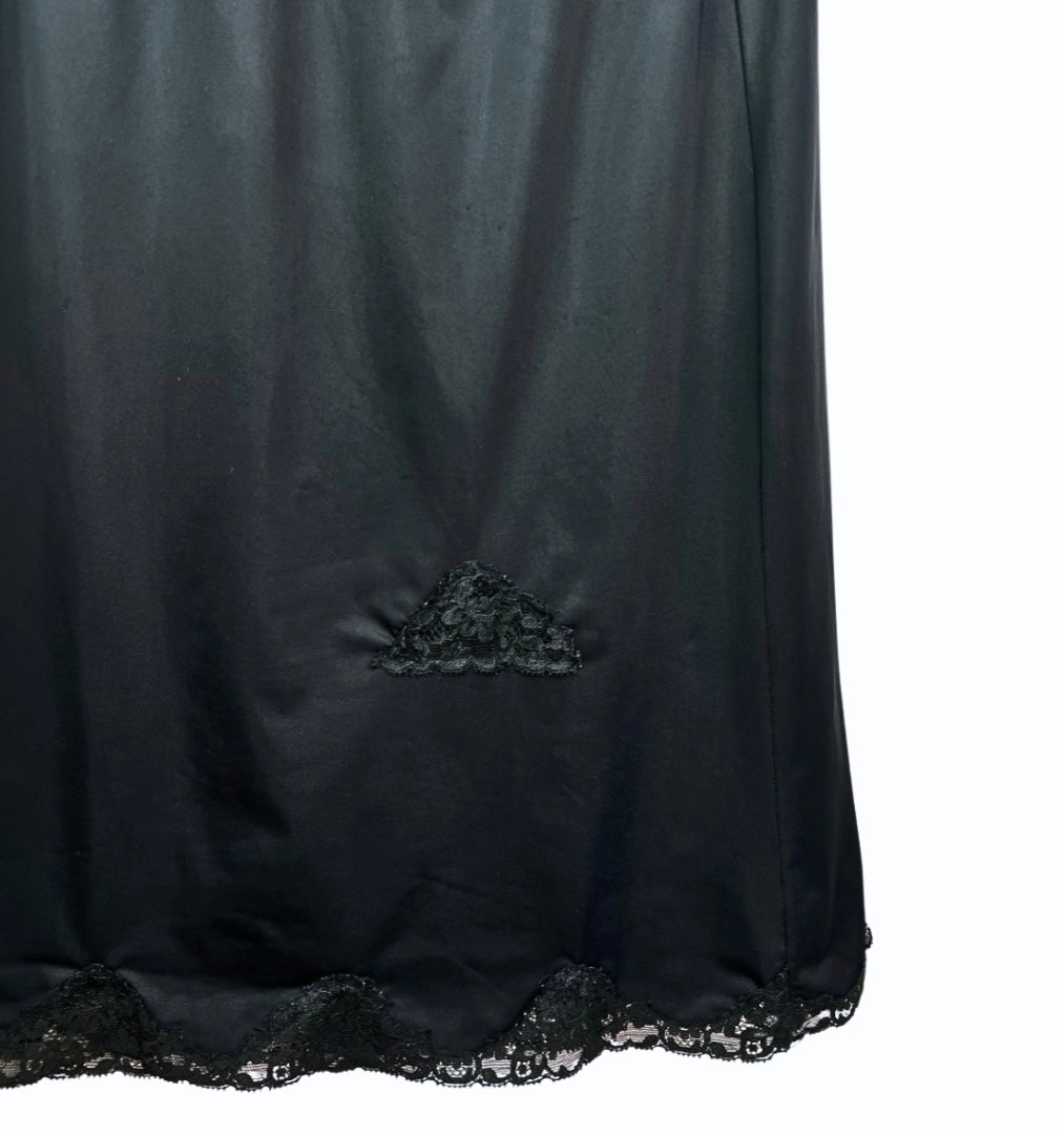 60’s Black Lace Sheer Slip Lingerie Skirt