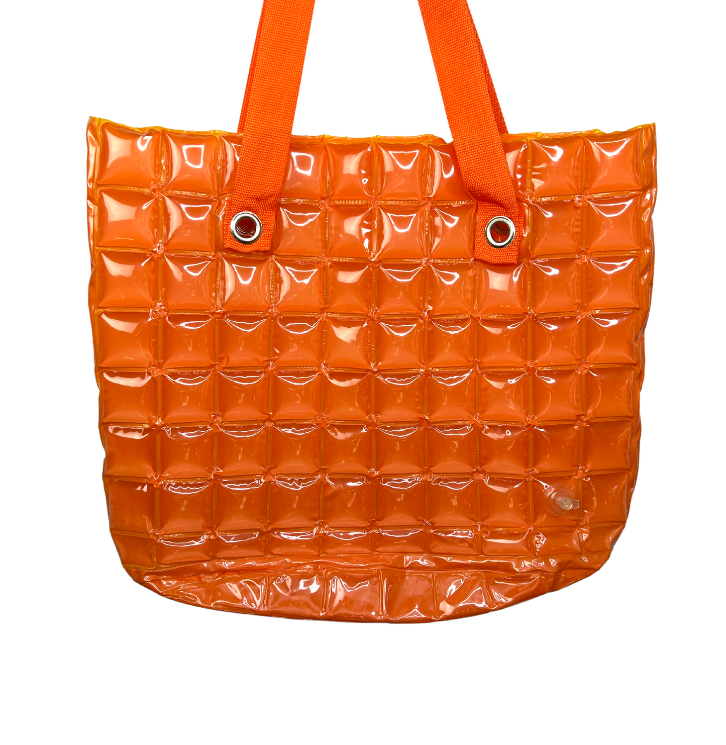 00’s Y2K Orange Inflatable Bubble Tote Bag