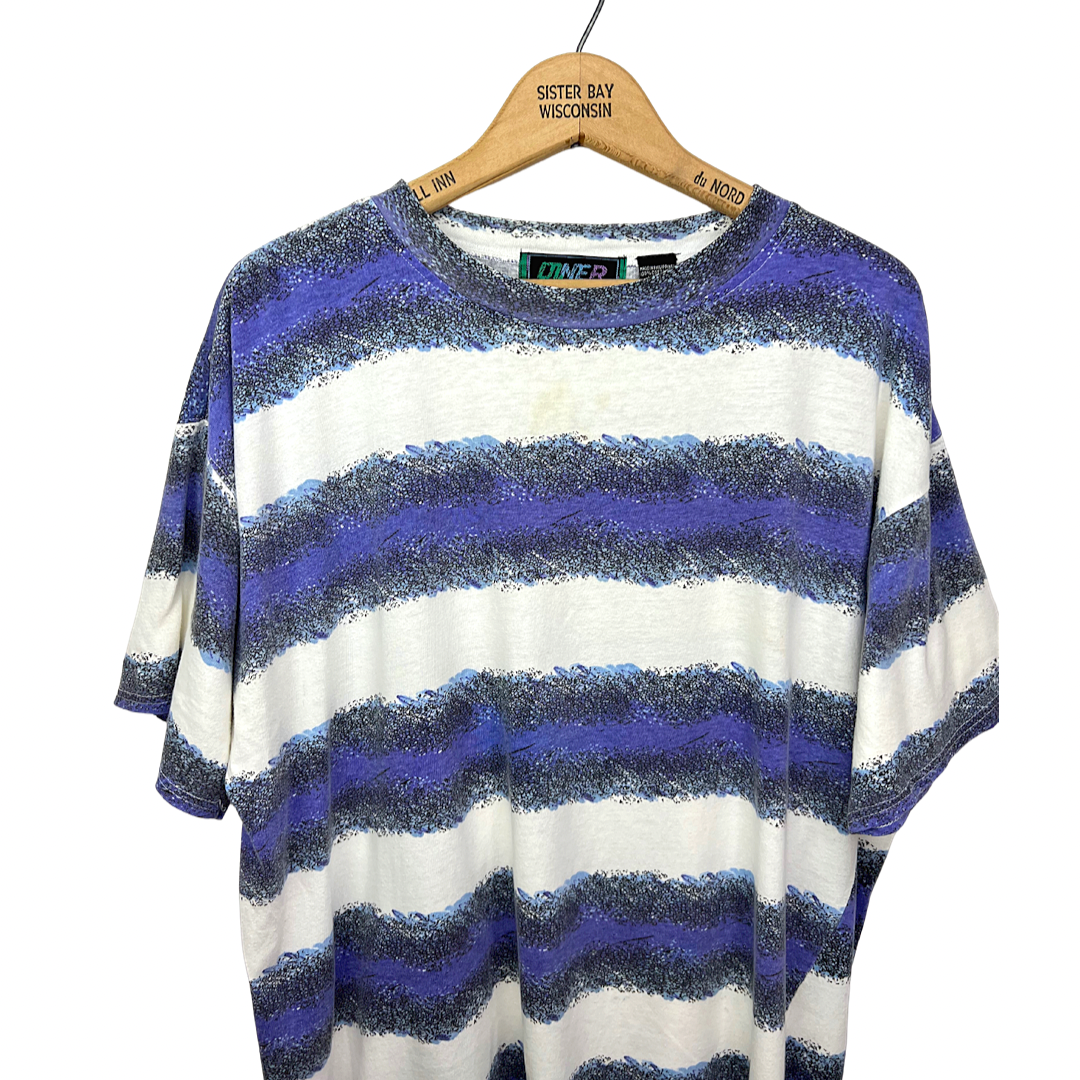 90’s Jazz Cup Purple Stripe T-Shirt Size L/XL