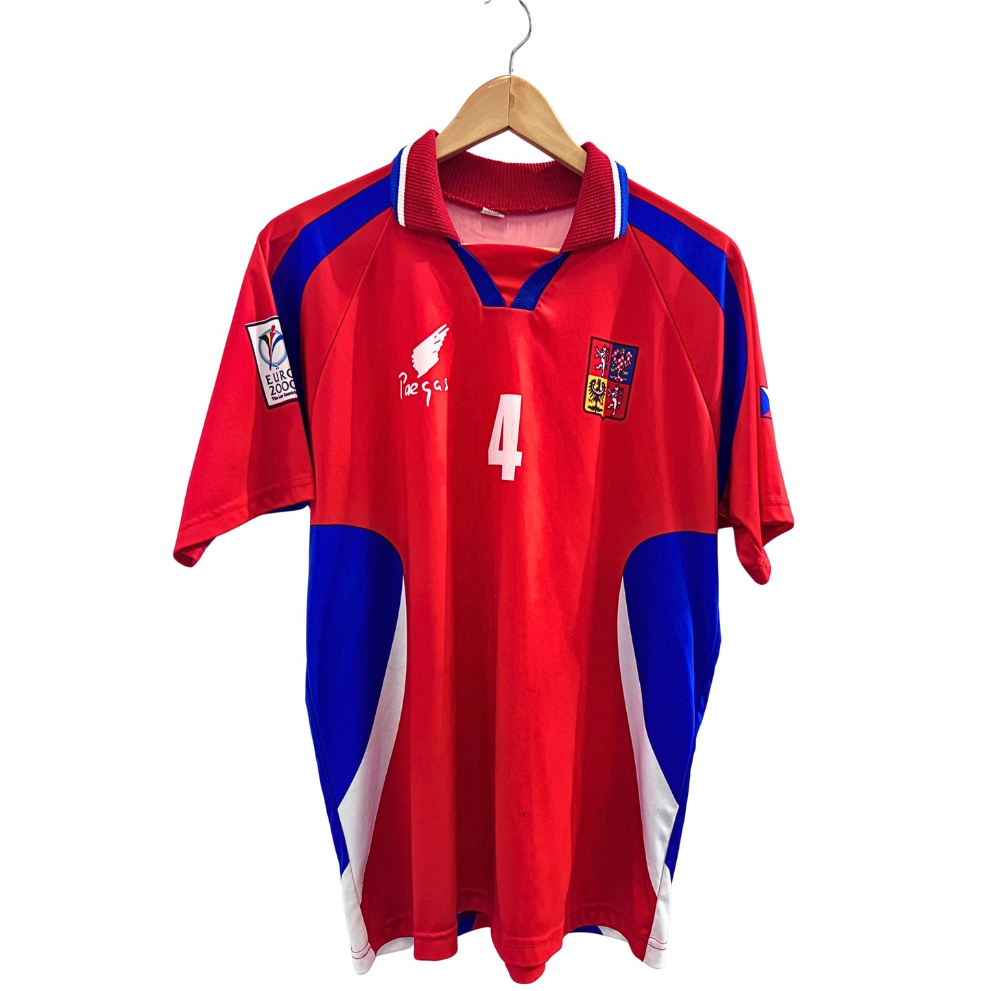 Vintage Czech Republic Pavel Nedvěd #4 Euro 2000 Soccer Kit