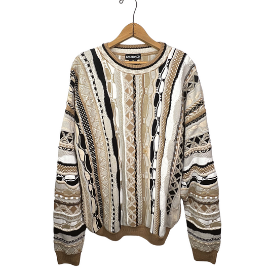 90’s Tan Coogi Style Chunky Sweater Size XL/1X