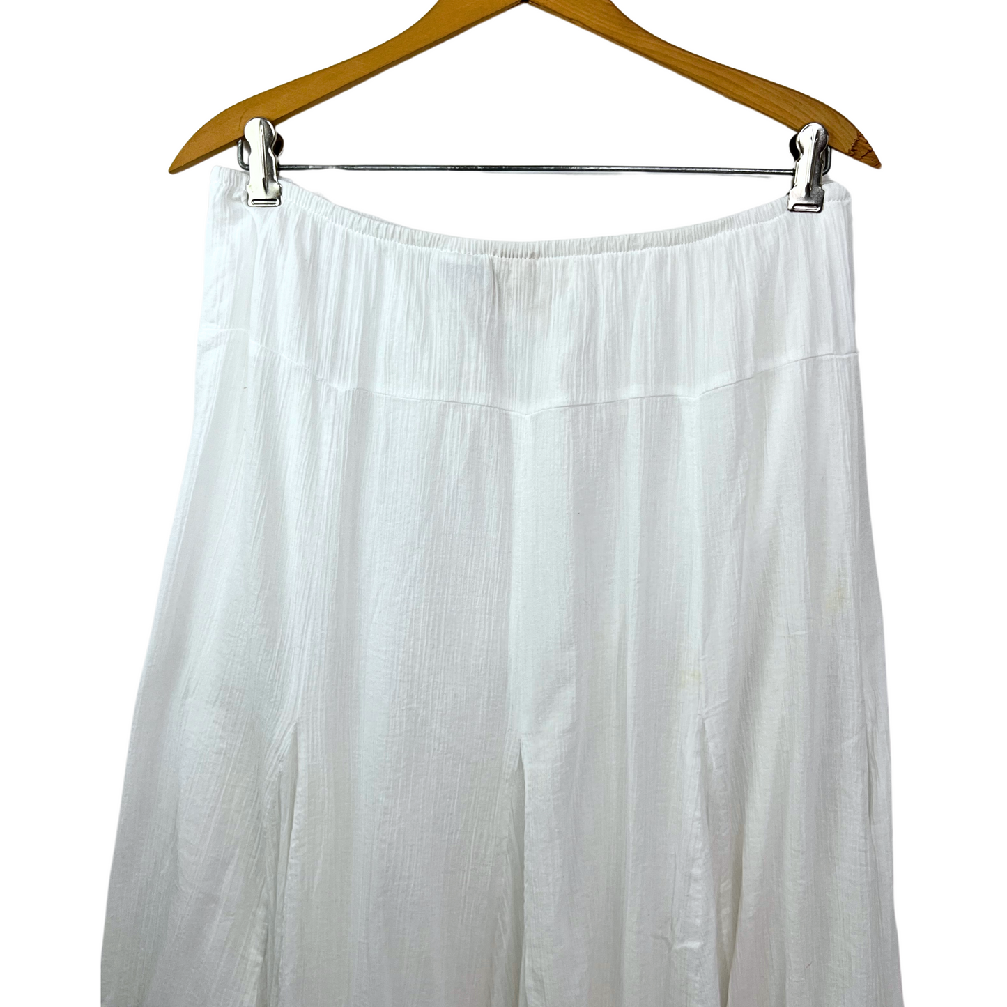 00’s White Gauzy Prairie Skirt Size Large