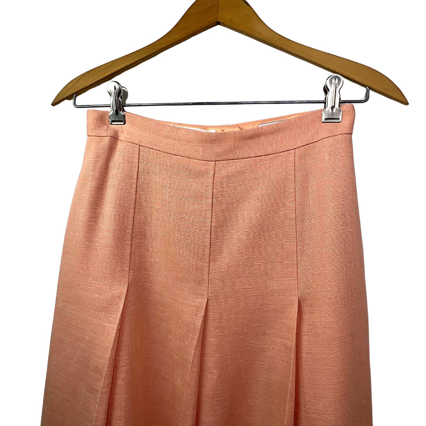 70s Saks Fifth Avenue Joseph Picone Peach Fuzz A-Line Skirt