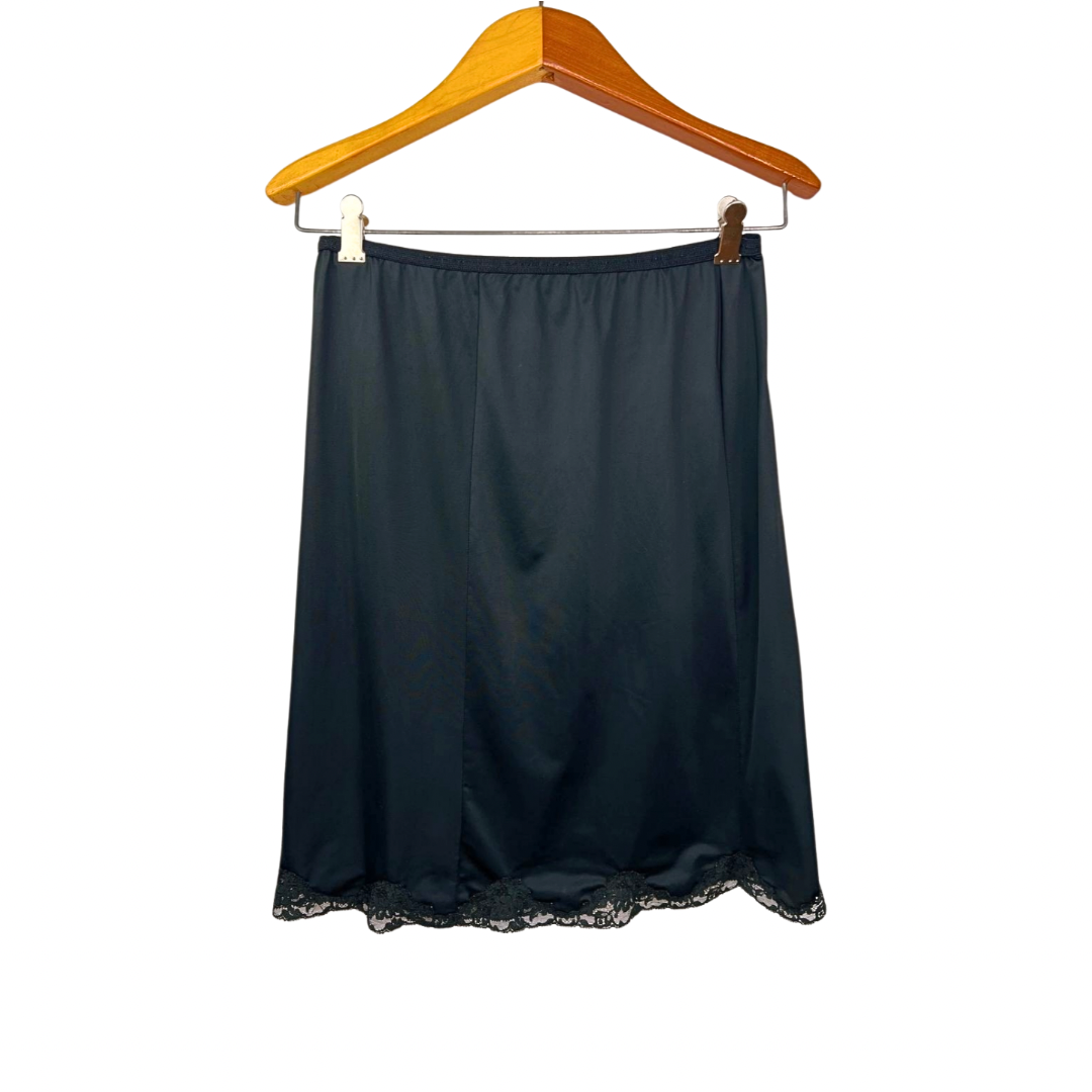 60’s Black Lace Sheer Slip Lingerie Skirt