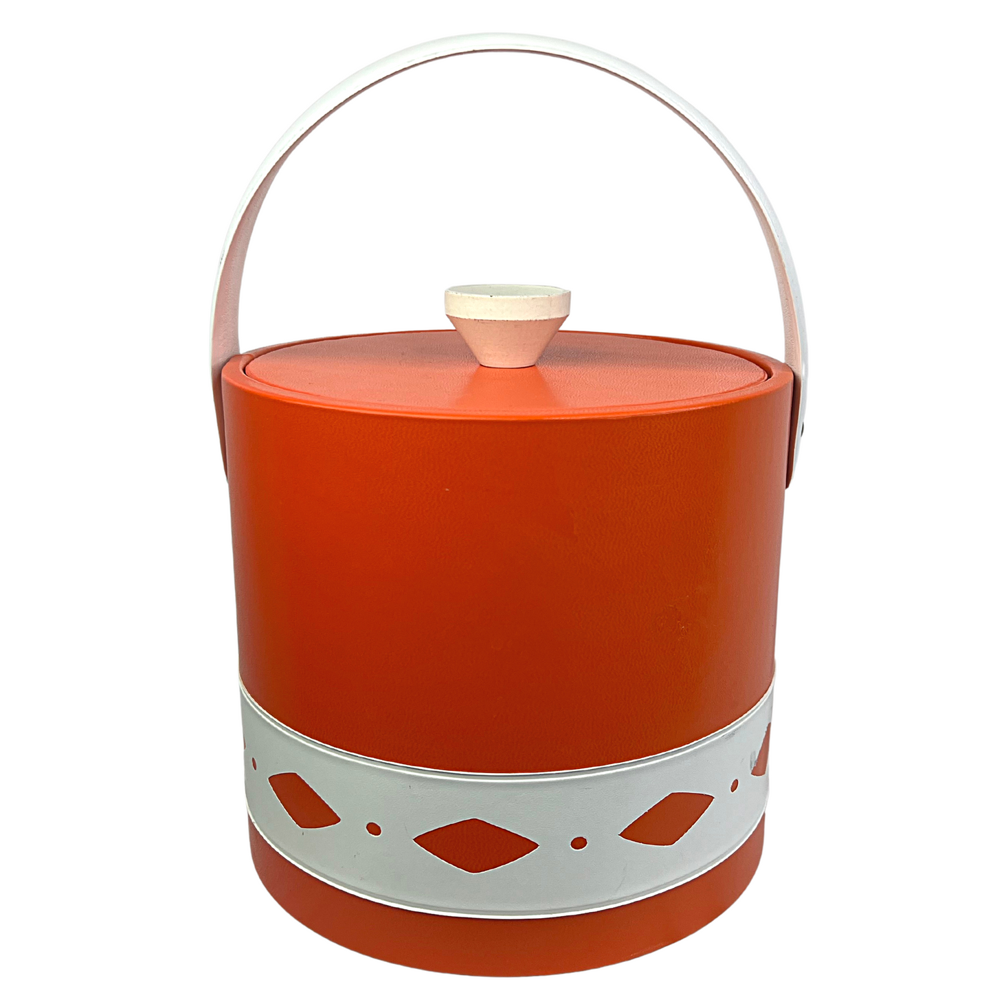 60’s Mod Orange Ice Bucket Barware