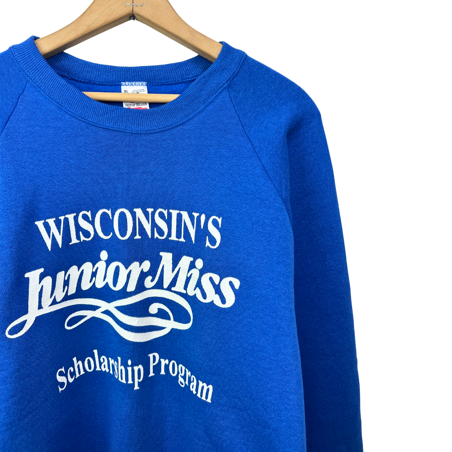 80’s Wisconsin Junior Miss Scholarship Program Fruit of the Loom Crew Sweatshirt