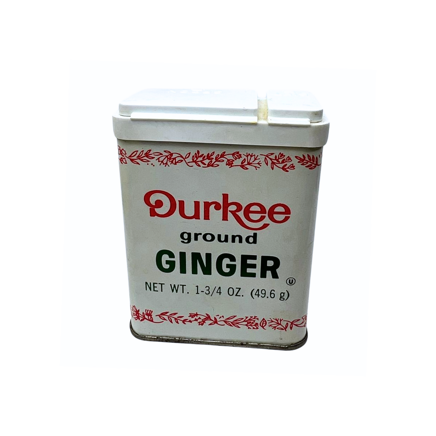 1980s Durkee Ginger Vintage Spice Tin