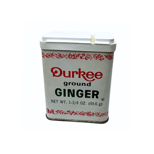 1980s Durkee Ginger Vintage Spice Tin