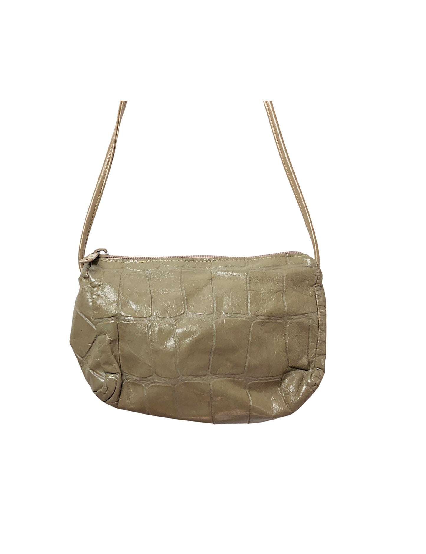 80’s Tan Faux Leather Small Crossbody Bag