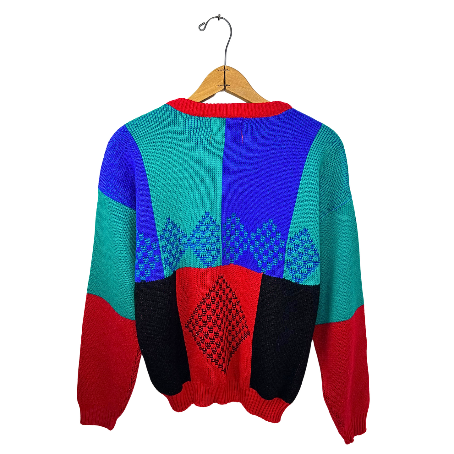 90’s Mod Colorful Diamond Sweater Size Medium