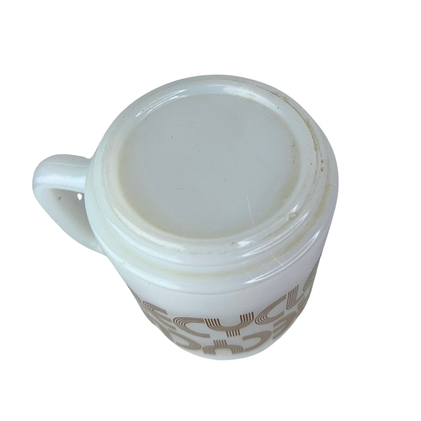 60’s RECYCLE Milk Glass Coffee Mug