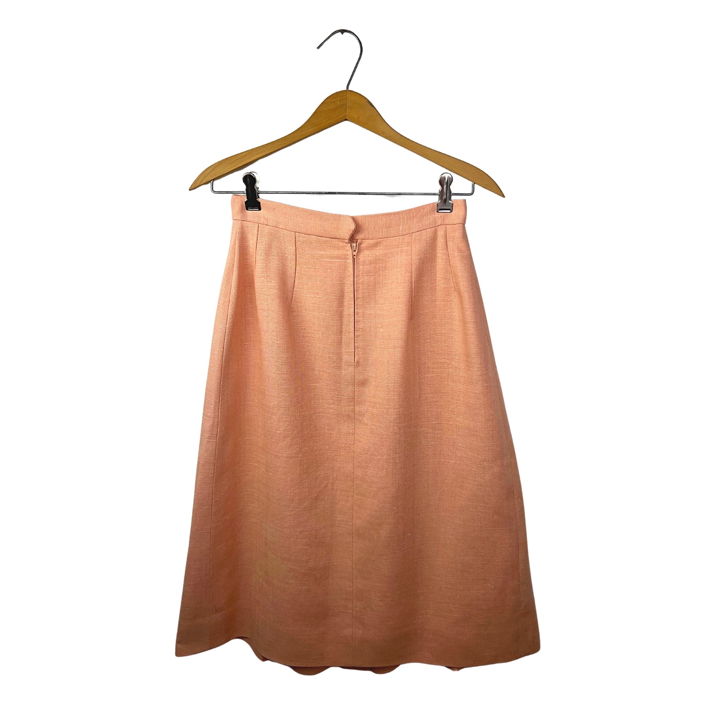 70s Saks Fifth Avenue Joseph Picone Peach Fuzz A-Line Skirt