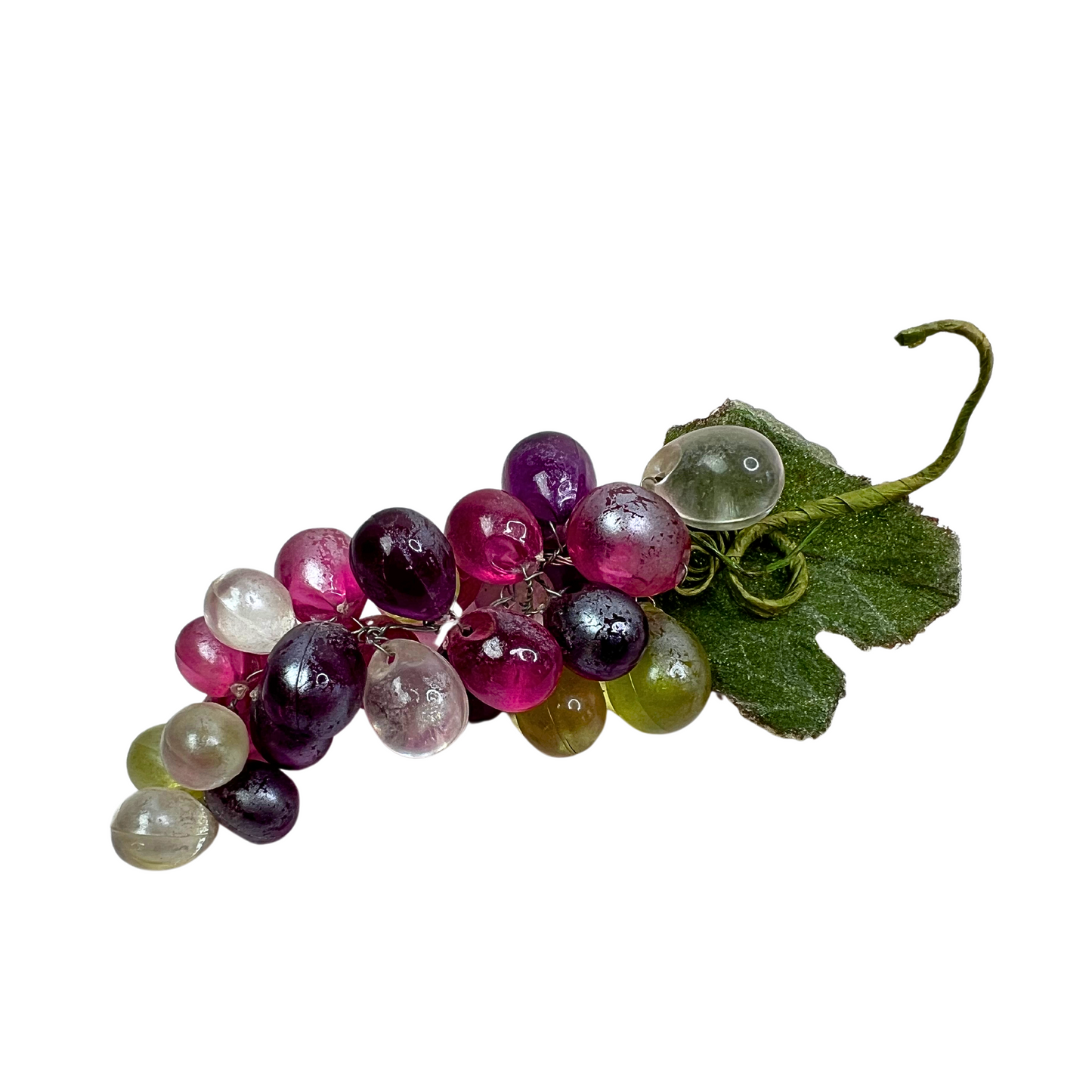 90s Glass Grape Small Ceramic Fruit