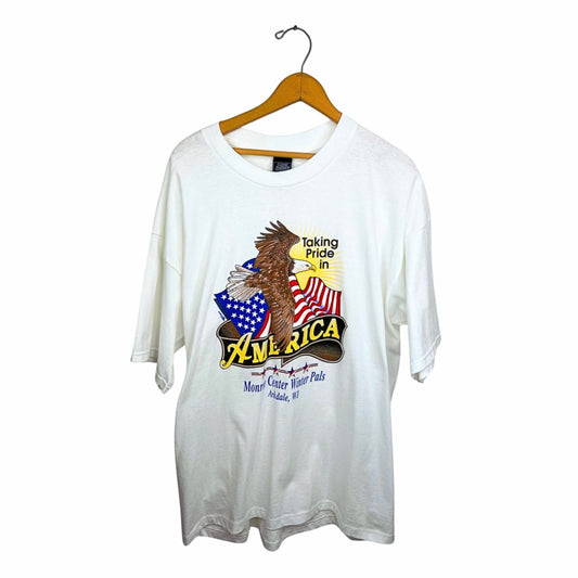 1998 “Taking Pride in America” Bald Eagle Monroe Center Winter Pals Arkdale WI T-shirt Size X-Large
