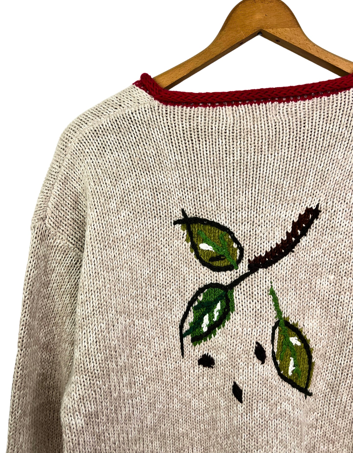 90’s Bite of Apple Hand-knit Sweater Size Small