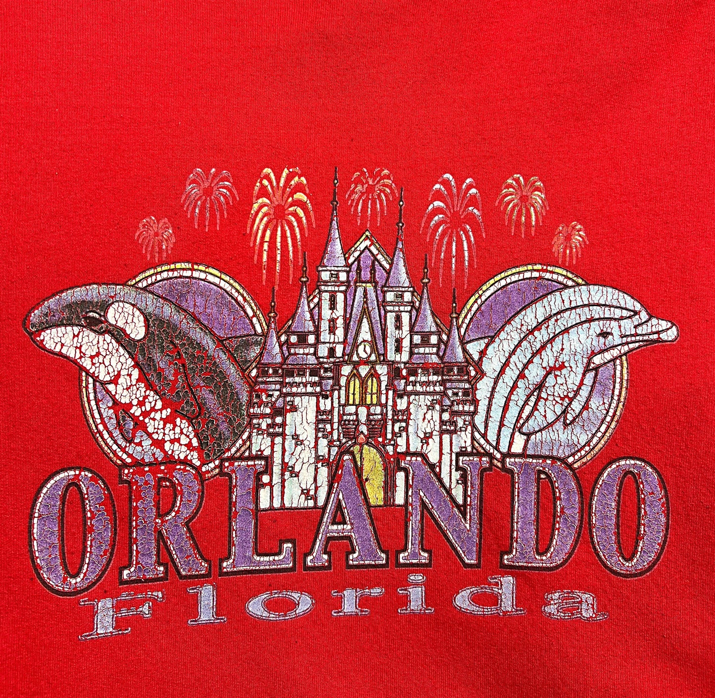 90’s Orlando Florida Souvenir Sea World Walt Disney Tourist Sweatshirt Size M/L