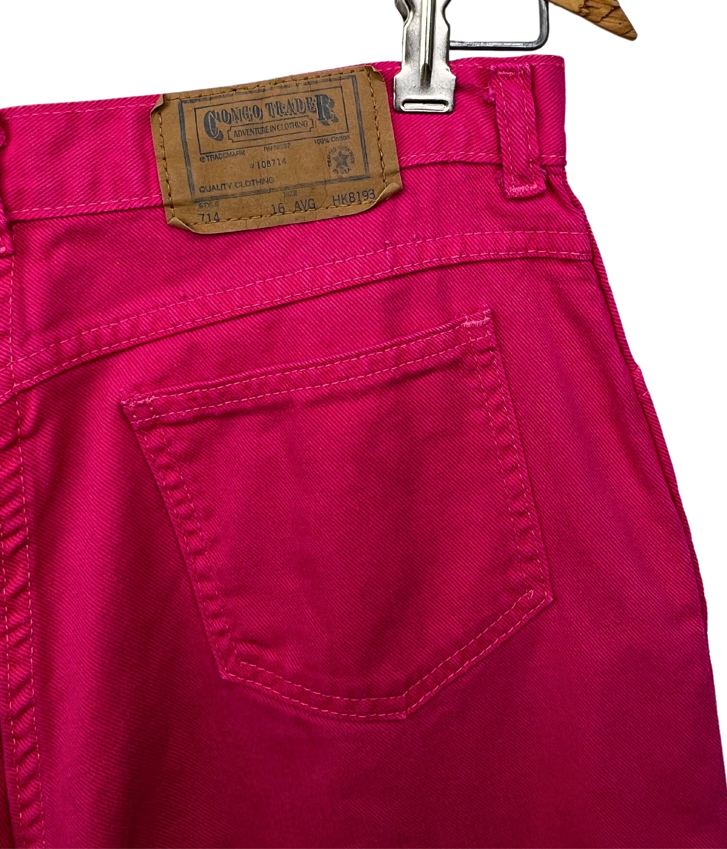 90’s Hot Pink Barbiecore 11” Jean Shorts Size 8/10