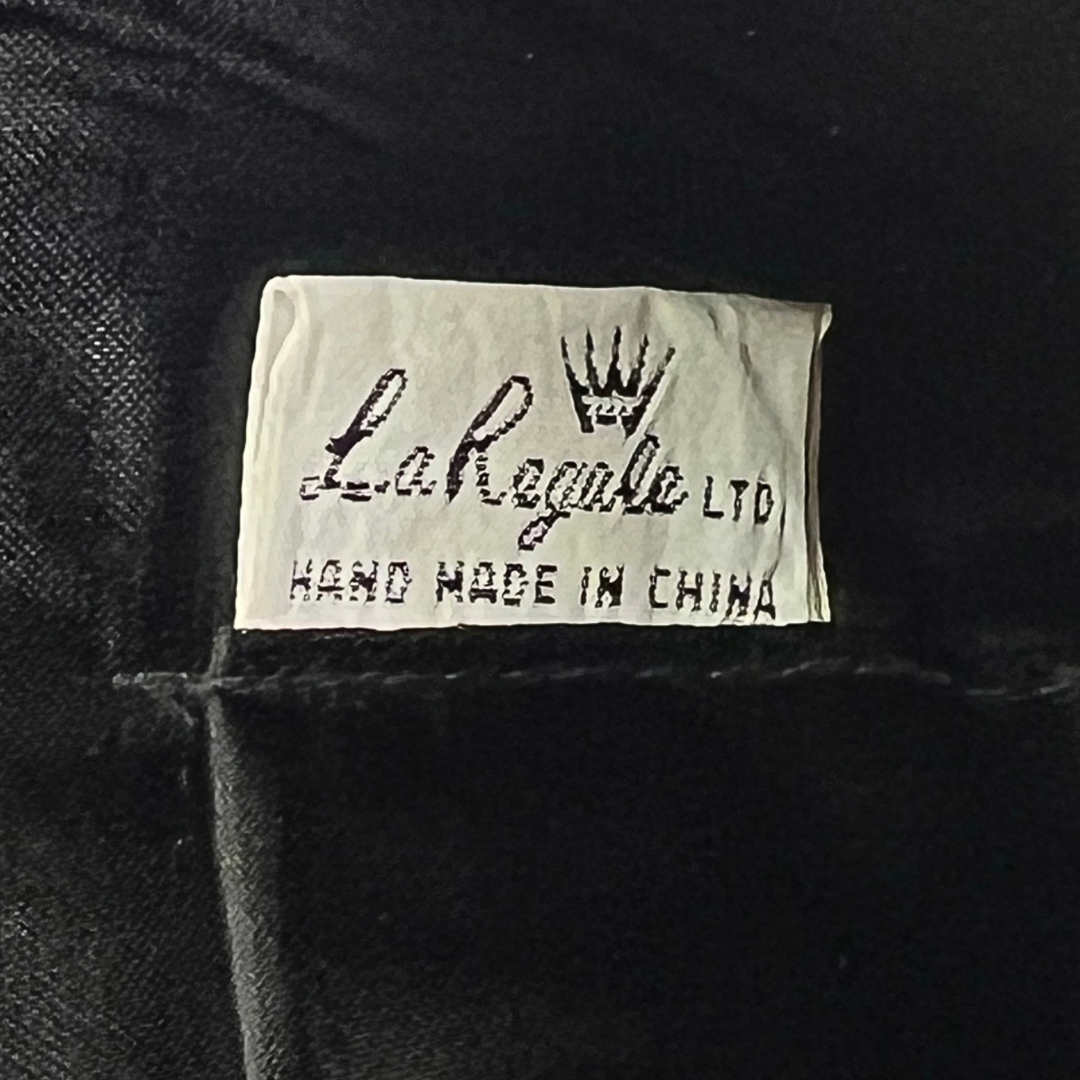 80’s Black Satin Beaded La Regale Evening Bag