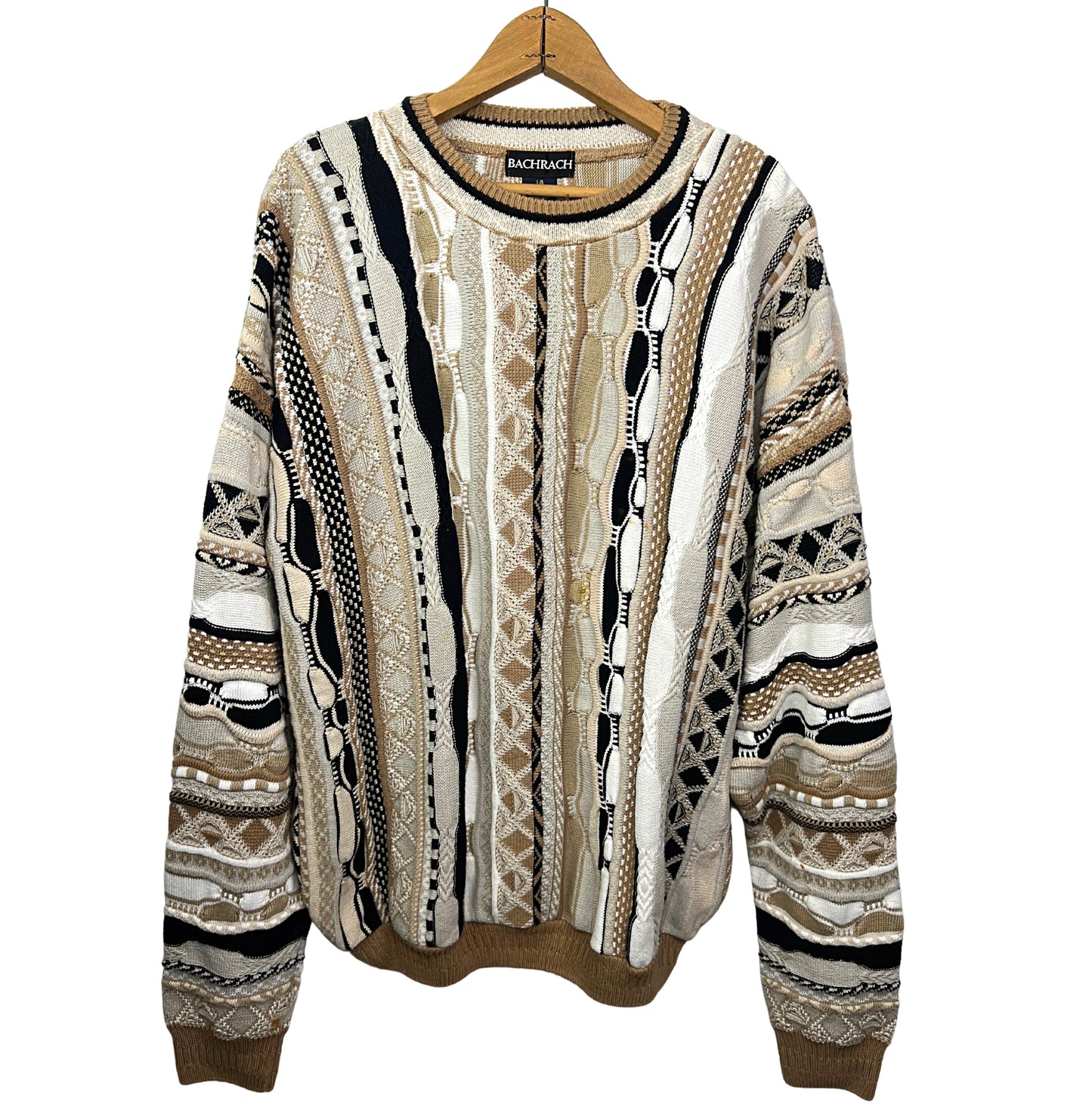 90’s Tan Coogi Style Chunky Sweater Size XL/1X