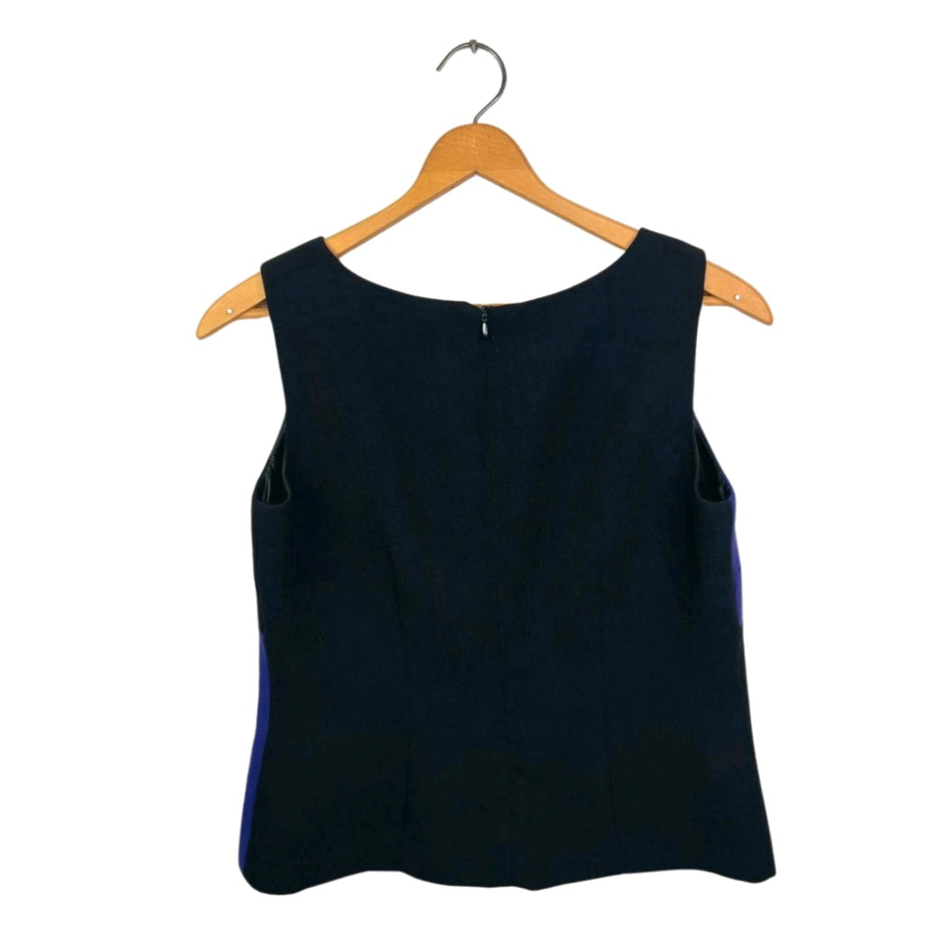 90’s Checkboard Abstract Black & Purple Tank Size Small