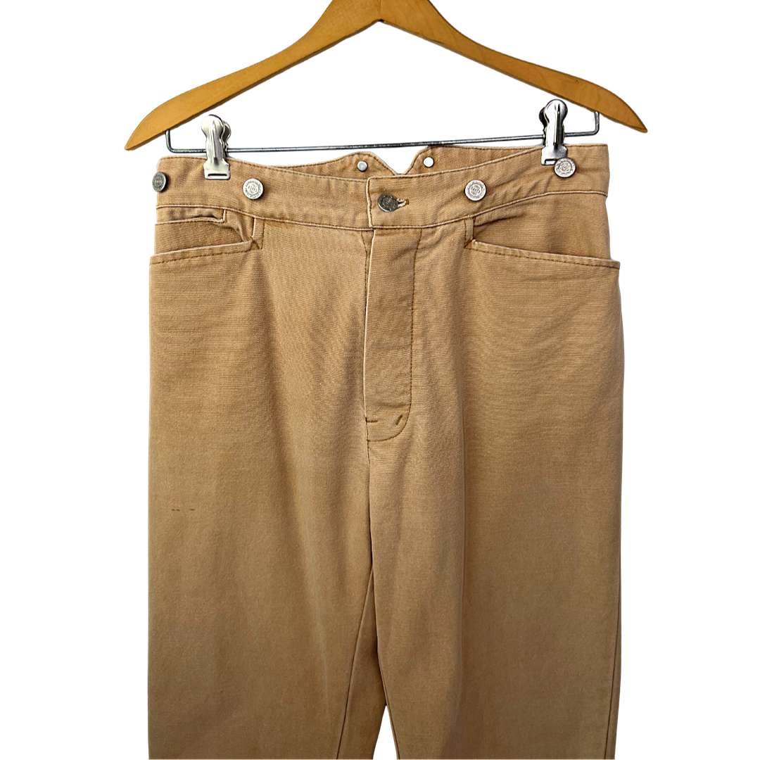 70’s Khaki Wah Maker Westernwear Buckle Back Riding Pants Size 29W