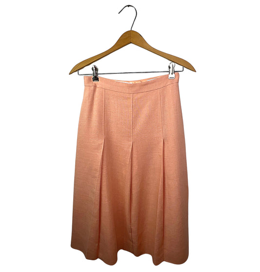 70s Saks Fifth Avenue Joseph Picone Peach Fuzz A-Line Skirt