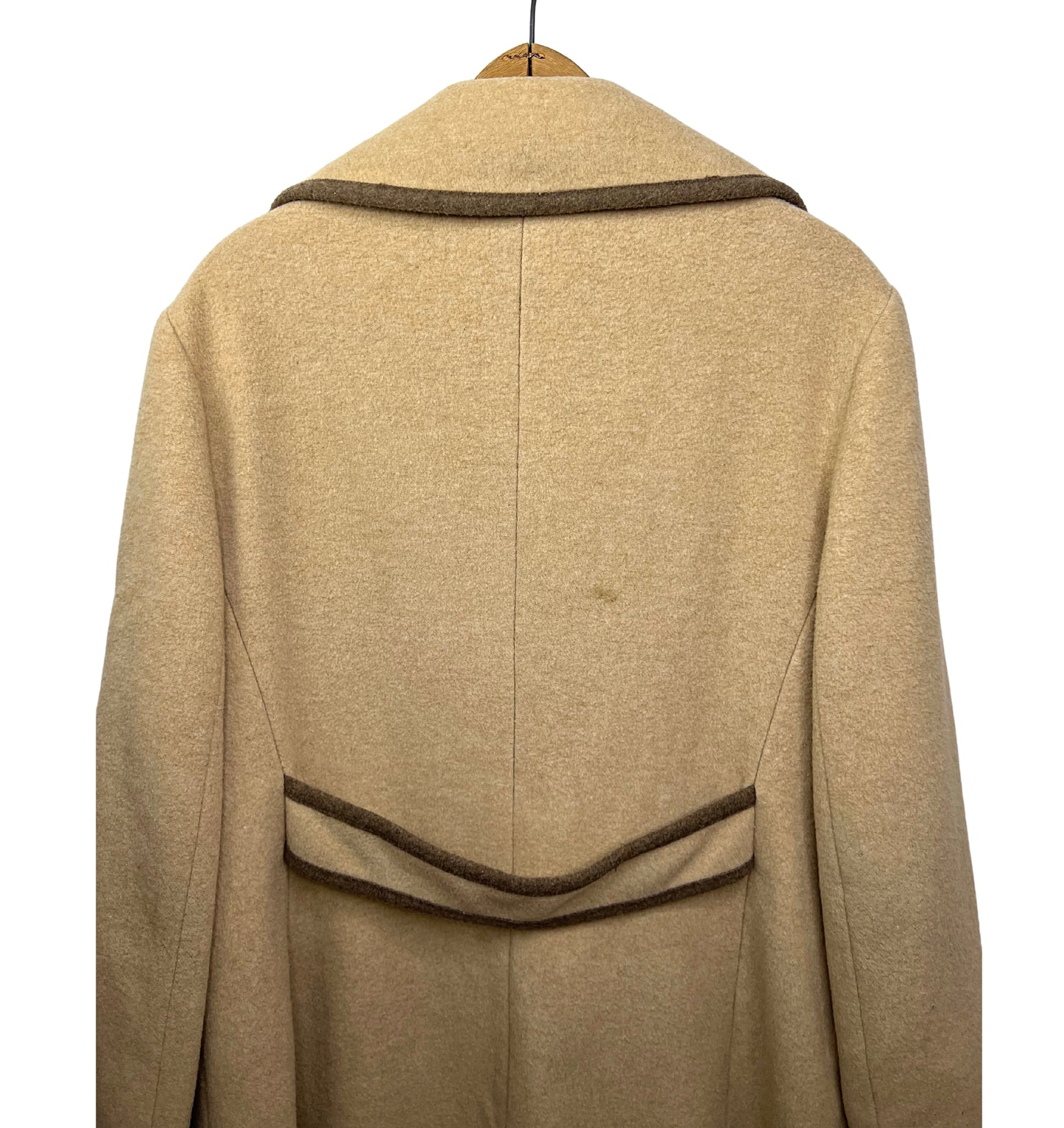 60’s Tan Wool Mackintosh Double-Breasted Peacoat Size Large