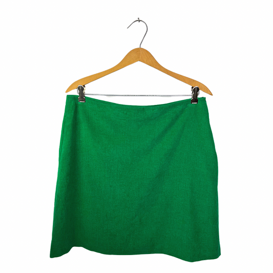 90’s Kelly Green Fine Wale Corduroy Skirt Size Medium