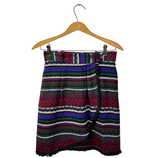 90’s Southwest Navajo Aztec Wrap Mini Skirt Size Small